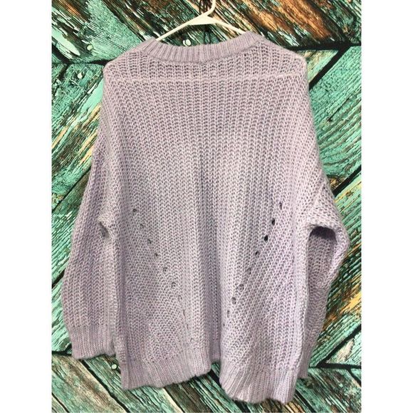 90’s American Eagle Lavender Chunky Knit Oversized Sweater Size Small 🦅 - Picture 11 of 12